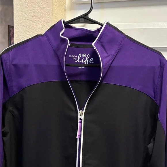 Made for Life Purple and Black track jacket - Picture 3 of 8